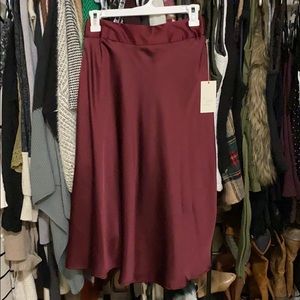 Silky Midi Skirt